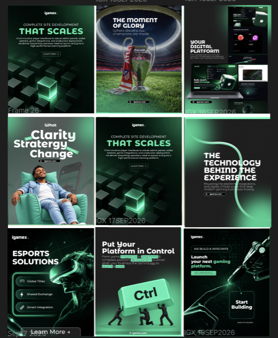 Social media feed designs, set 2