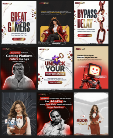 Social media feed designs, set 4